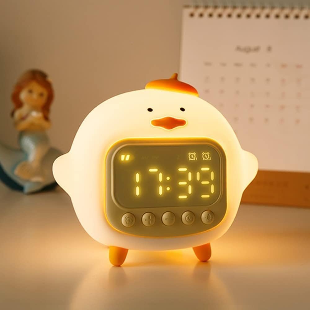 時計付き鶏ランプ